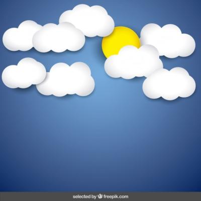 Stunning Blue Sky Background with Clouds and Sun – Free Download