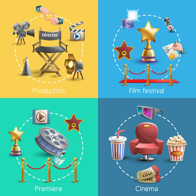 Cinema Concept Set – Free Stock Photo for Download