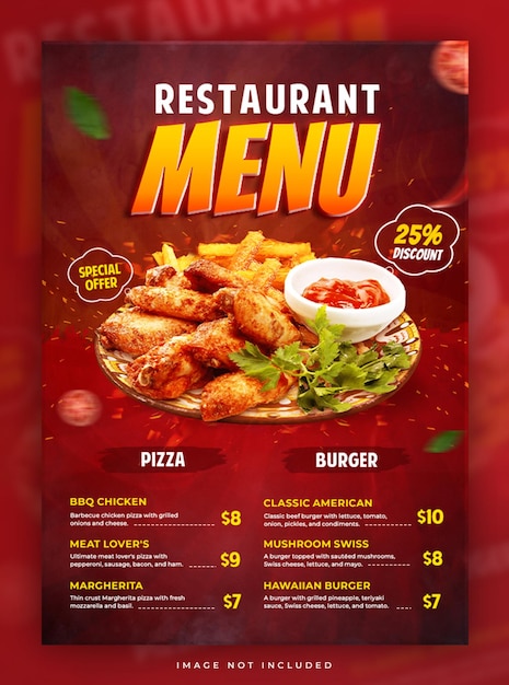 Restaurant Food Menu Poster Design Template – Free Download