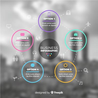 Business Infographic Template Featuring Stunning Imagery – Free Download