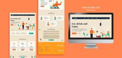 Colorful Restaurant Website Template – Free Download