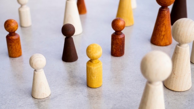 Diversity of Chess Pieces on Table – Download Free Stock Photo