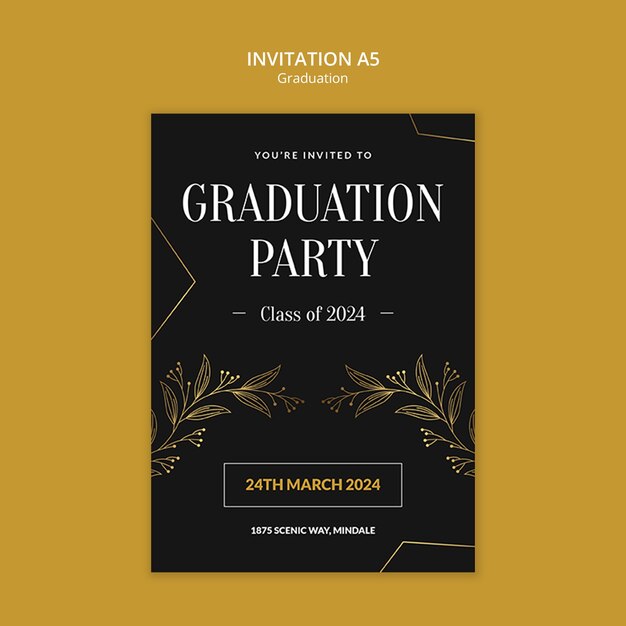 Graduation Celebration Invitation Template – Free Download