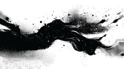 Halftone Design of Ink Splash Waves – Free Download