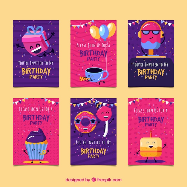 Six Stunning Birthday Card Designs – Free Download