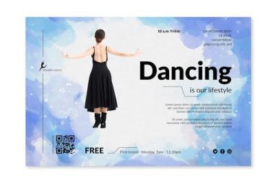 Dancing Banner Template for Creative Projects – Free Download