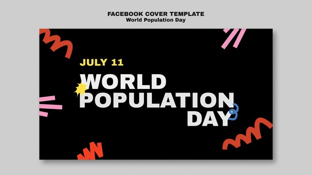 World Population Day Facebook Cover Template – Free Download