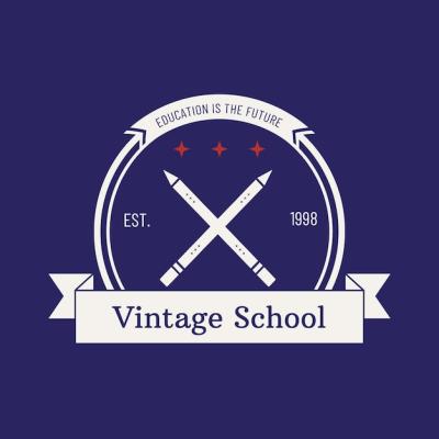 High School Logo Template Design for Free Download