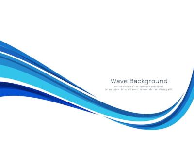 Modern Blue Wave Design Decorative Background Vector – Free to Download