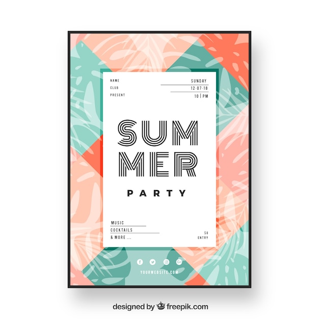 Summer Party Poster – Free Stock Photo for Download