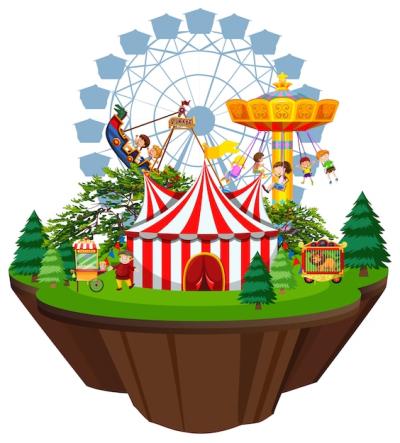 Children Enjoying Circus Rides – Free Download