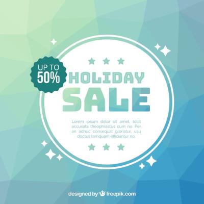 Modern Blue Polygonal Sale Design – Download Free Stock Photo