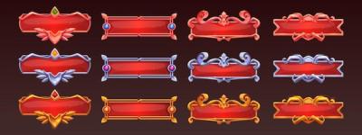 Medieval Game UI Frames in Gold, Silver, and Copper | Free Download