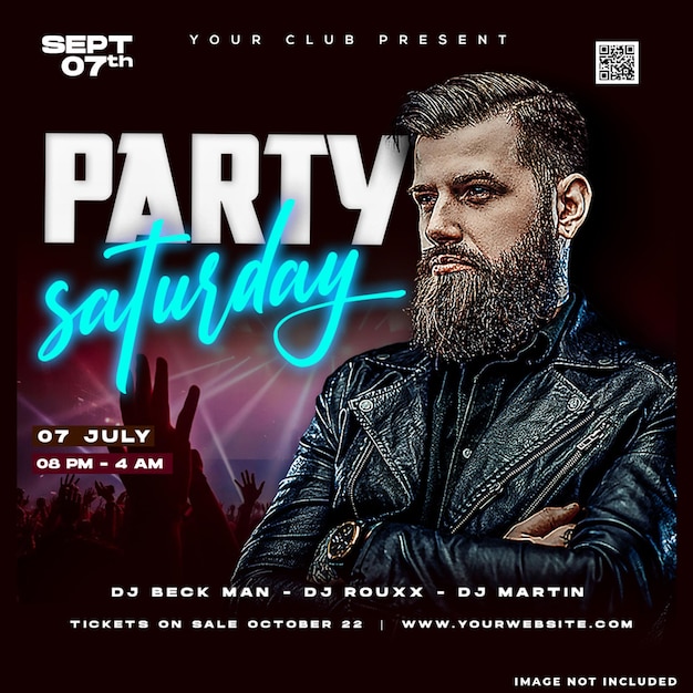 Saturday Party Promotion Post – Free Download