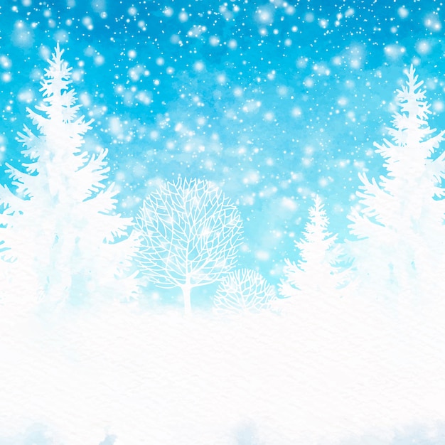 Watercolor Winter Background – Free Download