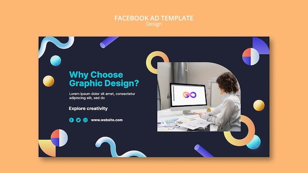 Flat Design Graphic Design Template – Free to Download