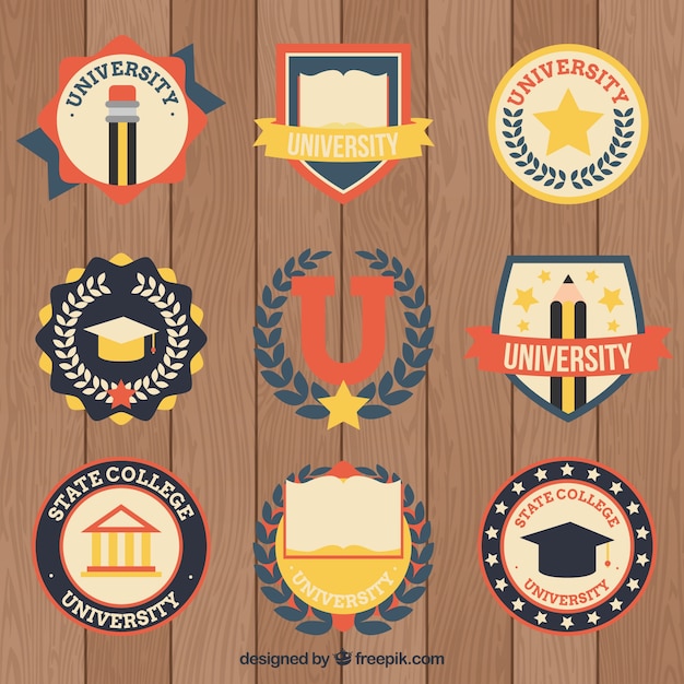 Vintage Style College Logos – Free Download