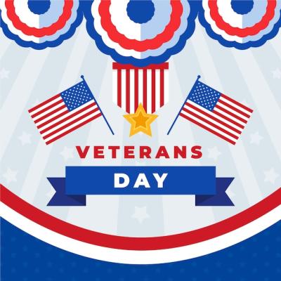 Flat Veterans Day Illustration – Free Download