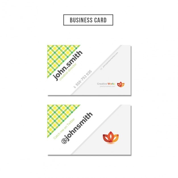 Colored Squares Business Card PSD Template – Free Download