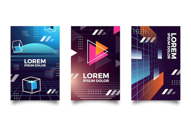 Gradient Futuristic Cover Collection – Free Download Stock Photos