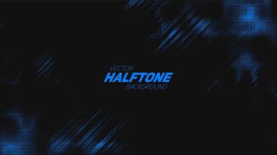 Abstract Vector Torn Blue Halftone Background – Free to Download