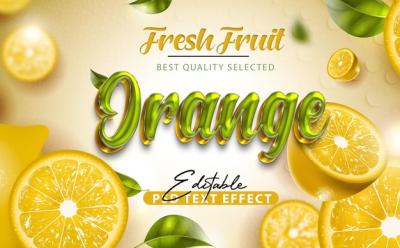 Shiny Fruit PSD Text Effect – Free Download