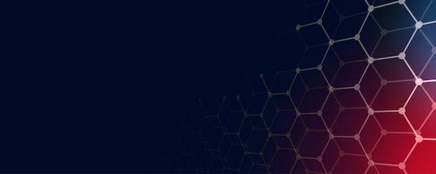 Hexagonal Shapes Technology Banner Background – Free Download