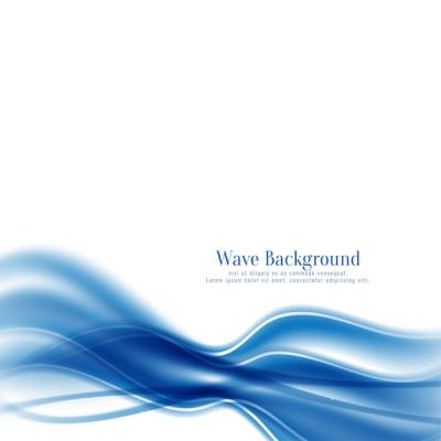 Soft Blue Wave Background Vector Template – Free Download