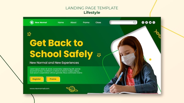 Covid Lifestyle Landing Page Design Template – Free Download