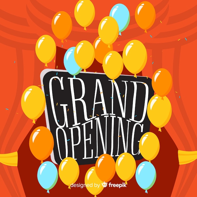 Grand Opening Vector Template – Free Download