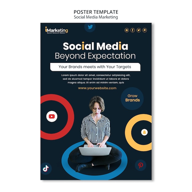 Vertical Poster Template for Social Media Marketing – Free Download