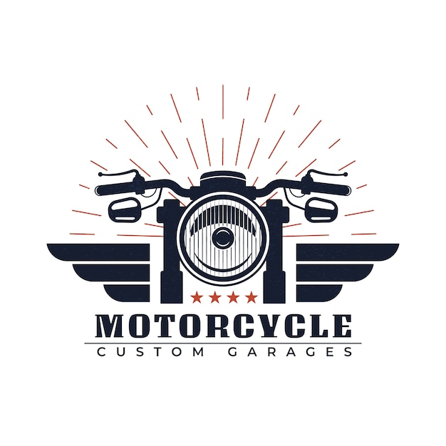 Hand Drawn Vintage Motorcycle Logo – Free Download