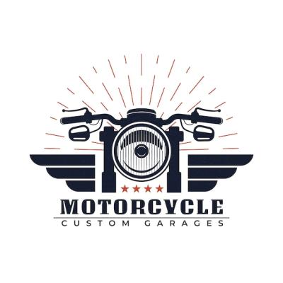 Hand Drawn Vintage Motorcycle Logo – Free Download