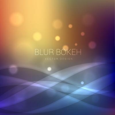 Clean Blur Bokeh Wavy Style Vector Background Design – Free Download