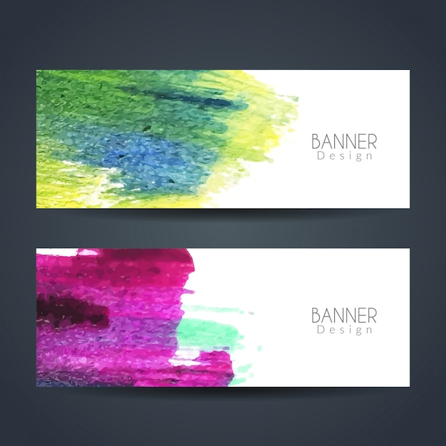 Colorful Watercolor Banners – Free Download