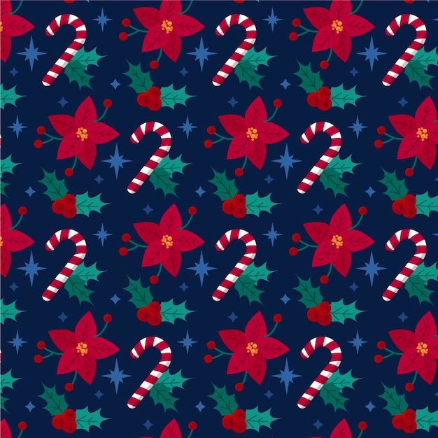 Realistic Christmas Celebration Pattern Design – Free Download