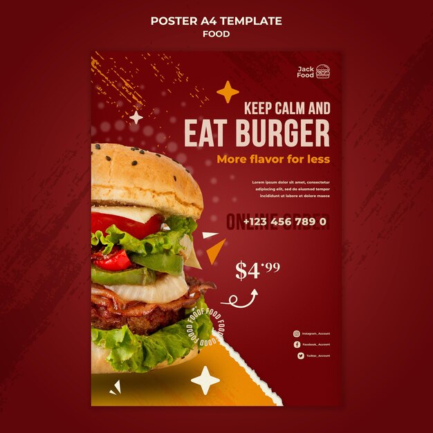 Fast Food Restaurant Print Template – Free to Download