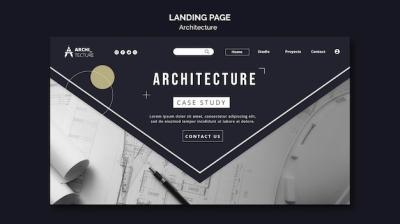 Architecture Concept Landing Page Template – Download Free Stock Photo