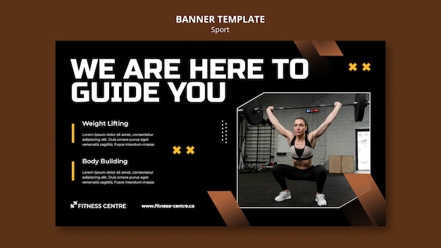 Flat Design Sport Template – Free to Download