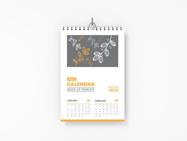 Wall Calendar Branding Mockup Template – Free Download