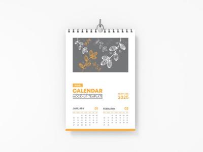 Wall Calendar Branding Mockup Template – Free Download