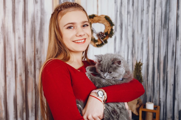 Little Girl with Cat – Free Stock Photo for Download