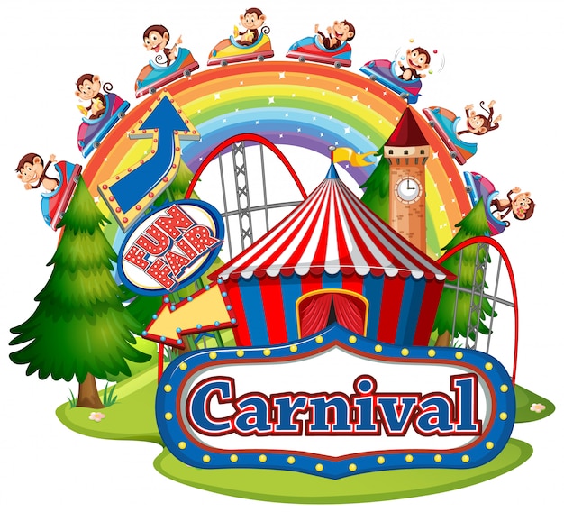 Monkeys Riding at the Carnival – Free Download