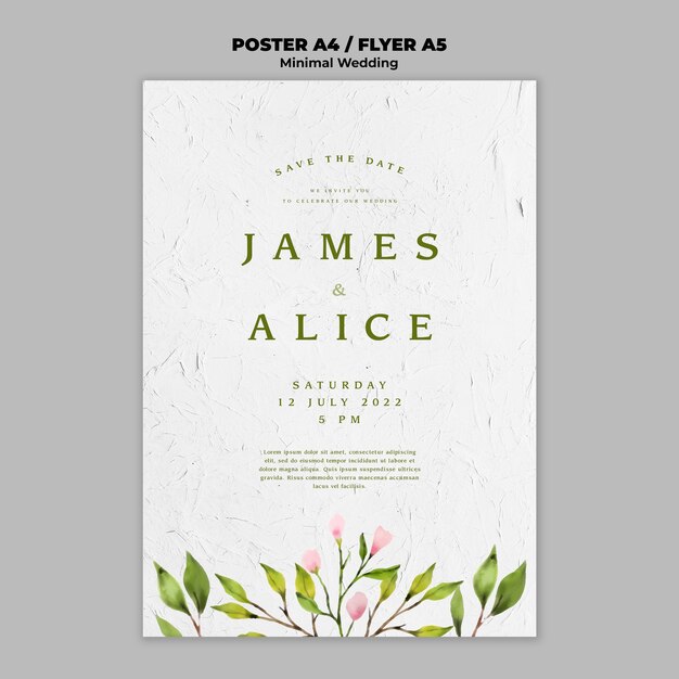 Creative Wedding Poster Template – Free Download