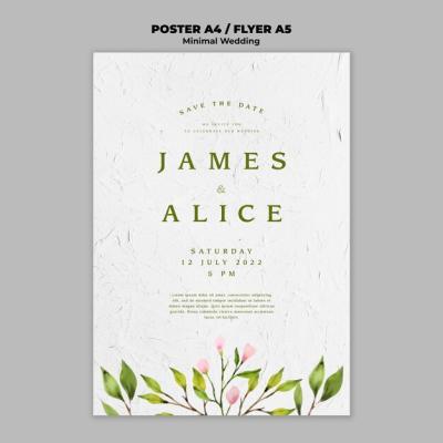 Creative Wedding Poster Template – Free Download