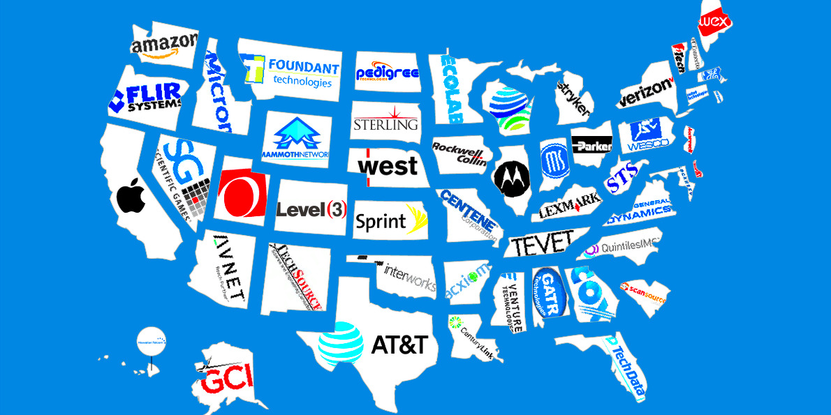 MAPPED The largest tech company in every state Business Insider