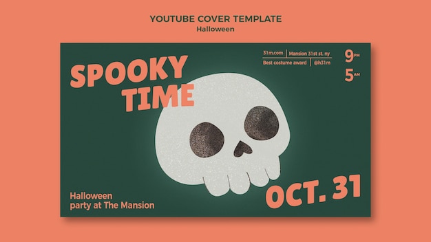 Halloween Skull YouTube Cover – Free Download, Free Stock Photo