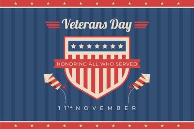 Hand Drawn Flat Veteran’s Day Background – Free Download