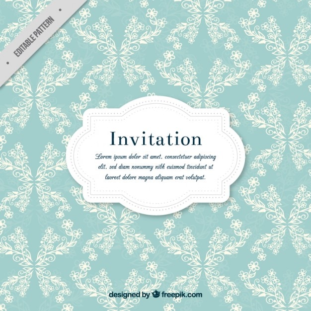 Floral Details Vintage Invitation – Free Download