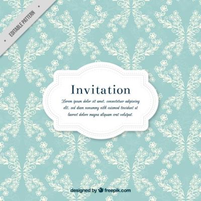 Floral Details Vintage Invitation – Free Download